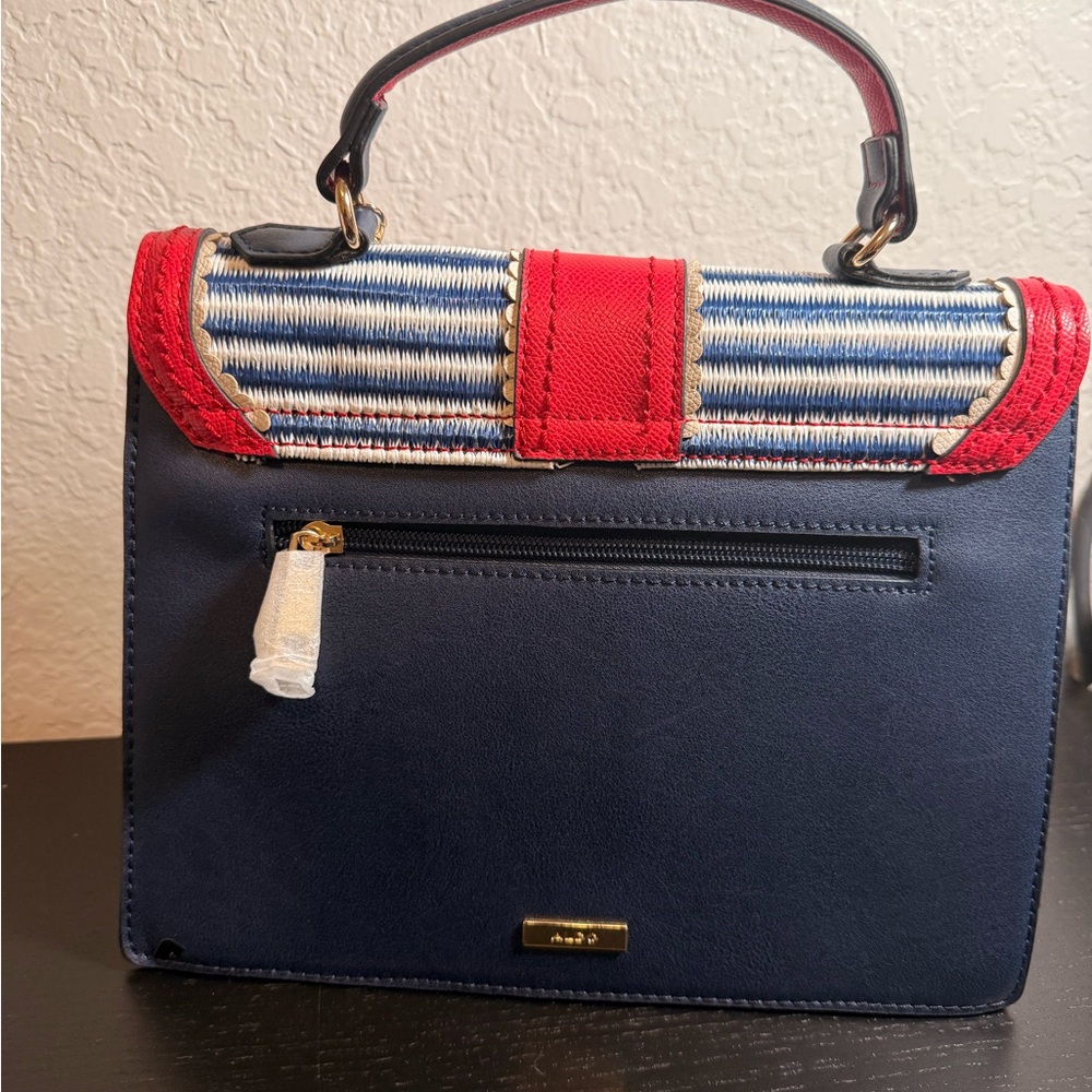 Aldo Navy and Red Striped Mini Bag - Picture 2 of 9